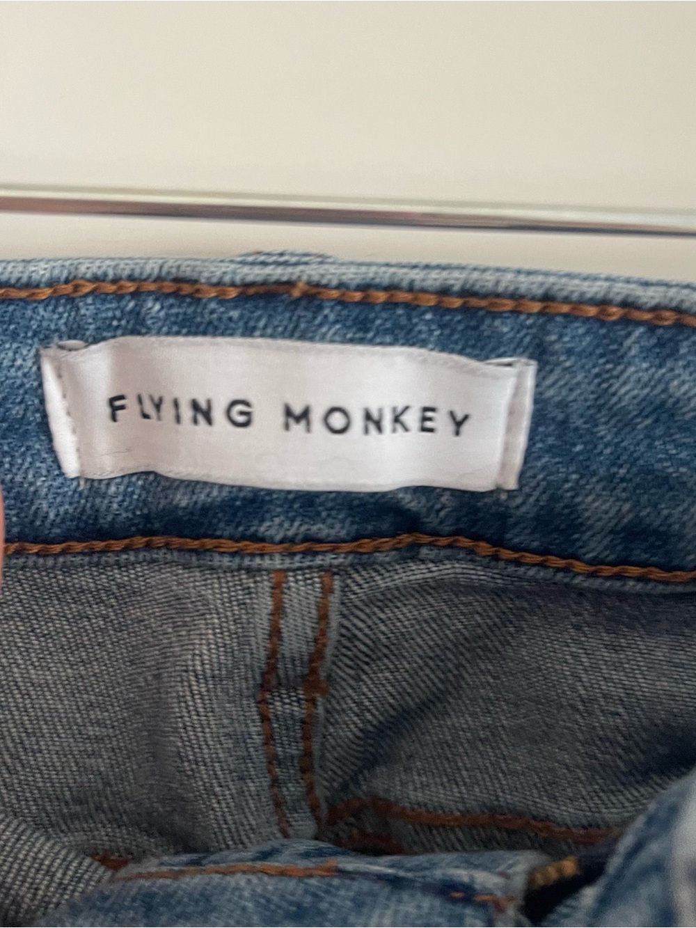 flying monkey Women's Wide-Leg Cuffed Blue Jeans - Picture 6 of 7